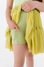 Tiana (KIDS) | Pistachio Mesh DRESS