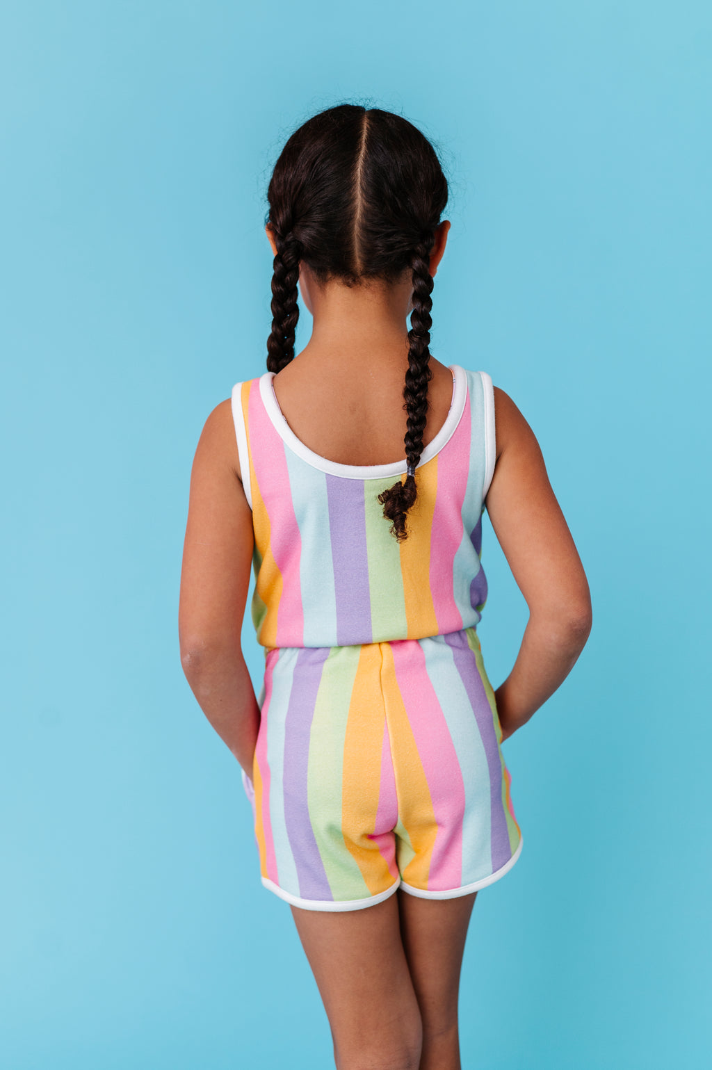 Sherbert Stripes | TERRY TANK ROMPER