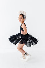 Load image into Gallery viewer, Solid Black | KIDS Ruffle Mesh Dress