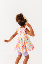 Fruity Floral | Double Ruffle Peplum