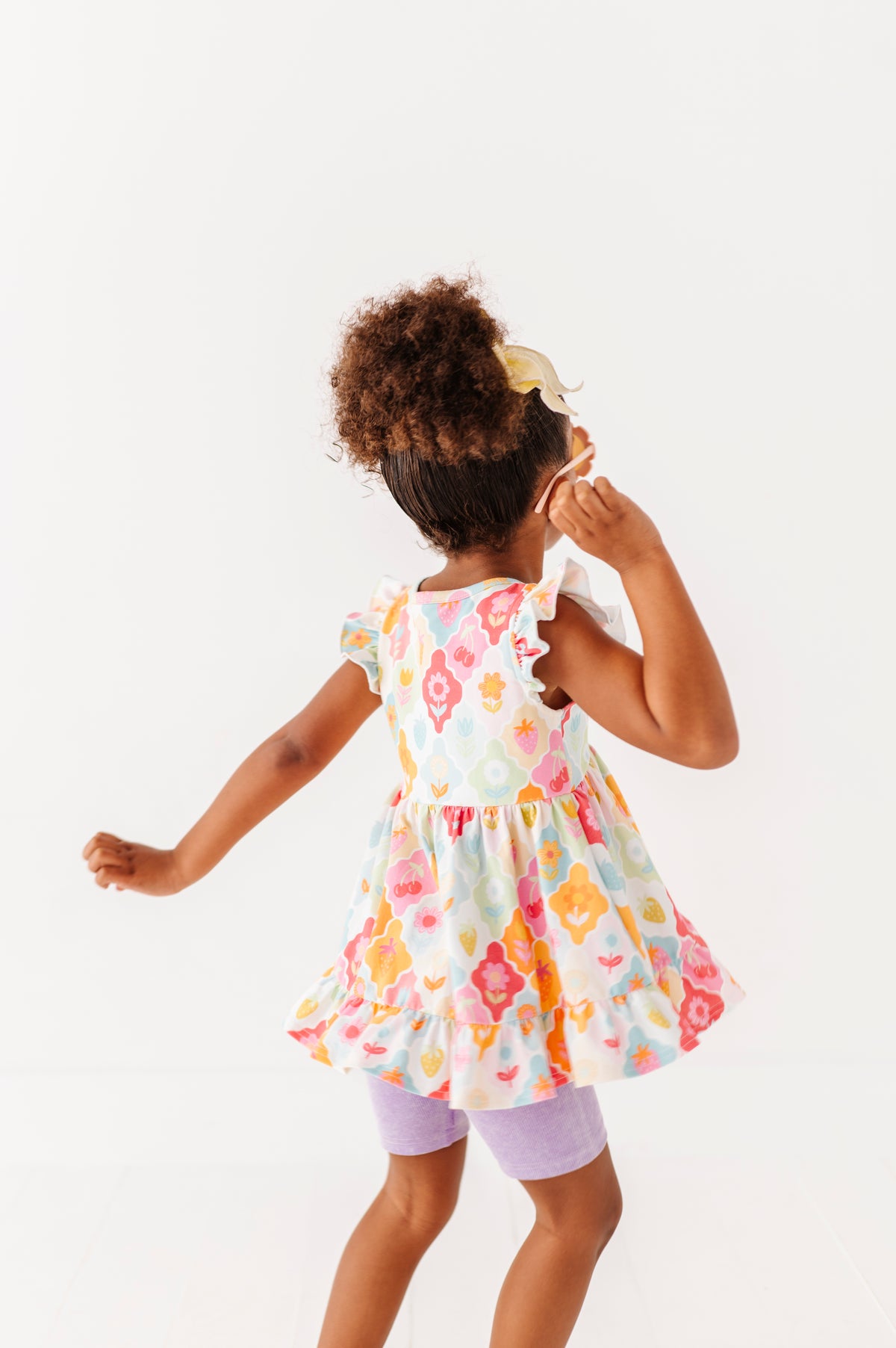 Fruity Floral | Double Ruffle Peplum