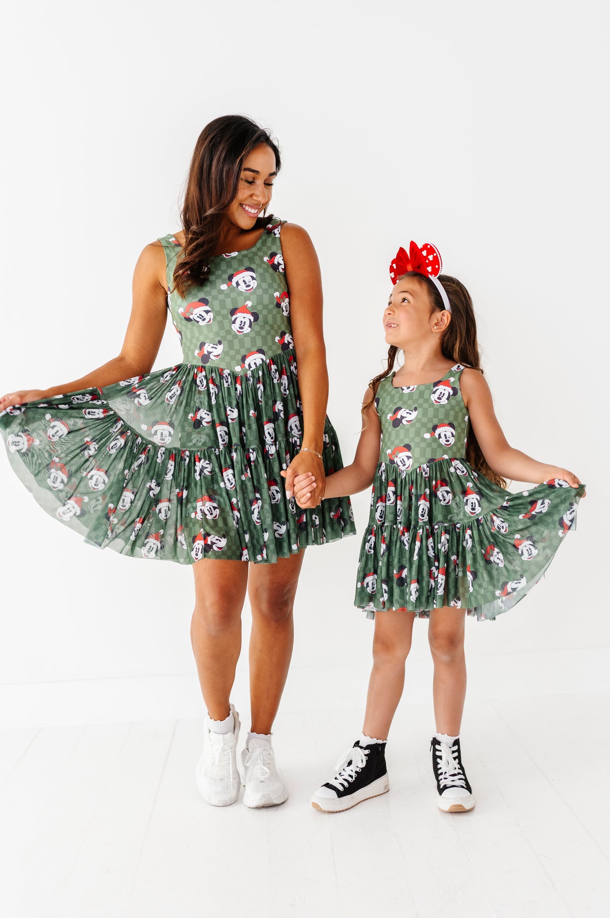 Mickey's Evergreen Check | ADULT Mesh Dress