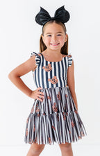 Striped Mickey Pumpkin | KIDS Ruffle Mesh Dress