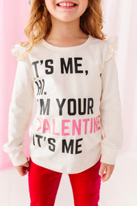 It’s Me, Valentine | Cream Ruffle Long Sleeve