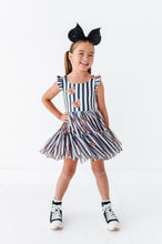 Load image into Gallery viewer, Striped Mickey Pumpkin | KIDS Ruffle Mesh Dress