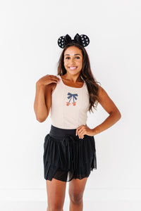 Pumpkin Bow TAN | ADULT TANK
