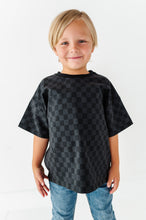 Load image into Gallery viewer, Stay Spooky Skelly | Checkered Boxy Tee