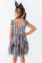 Striped Mickey Pumpkin | KIDS Ruffle Mesh Dress