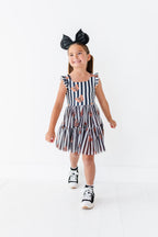 Striped Mickey Pumpkin | KIDS Ruffle Mesh Dress