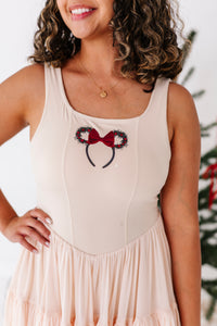 Wreath Ears | (ADULT) Mesh TAN DRESS