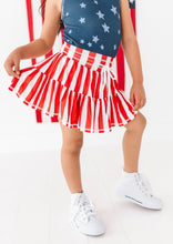 Load image into Gallery viewer, Red Stripe Skort