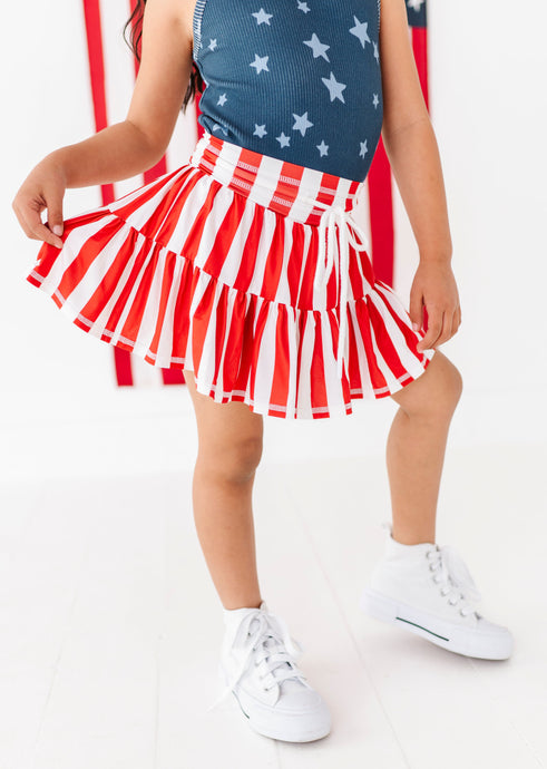 Red Stripe Skort