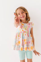 Summer Floral | Double Ruffle Peplum