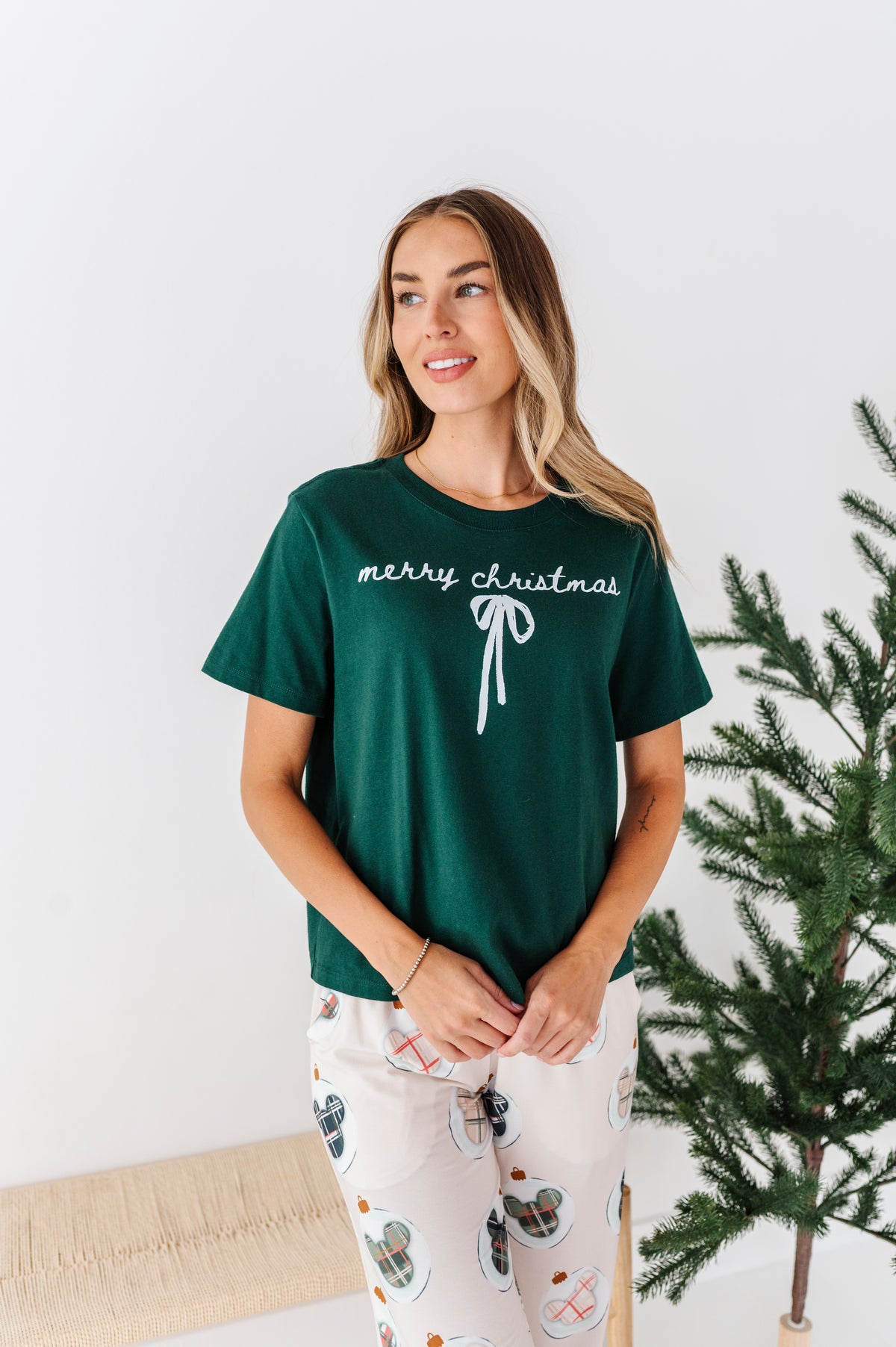 Merry Christmas Bow | (GREEN) ADULT (Both CROP + FULL LENGTH listed here!)