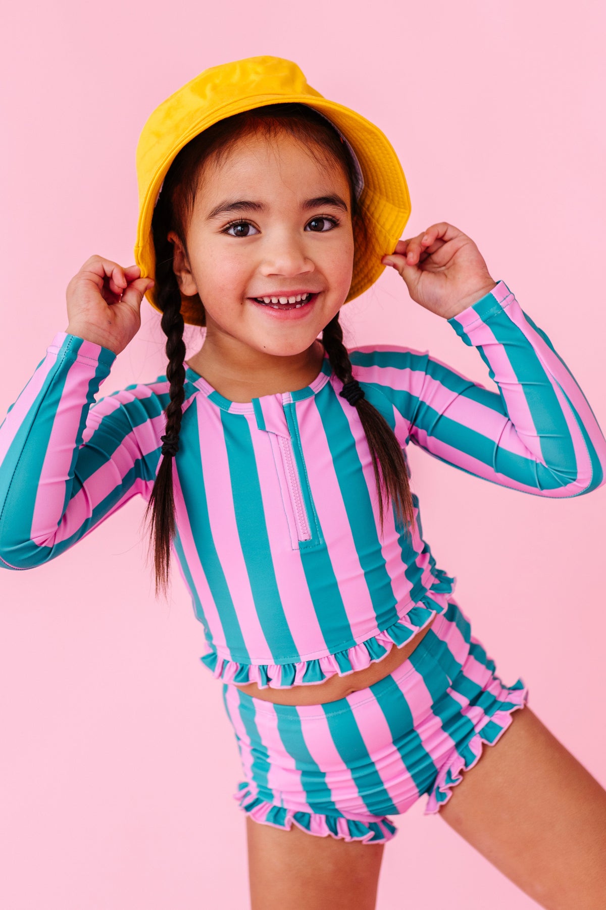 Cabanna Stripes | 1/4th ZIP RASHGUARD 2-PIECE