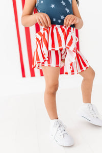 Red Stripe Skort