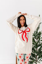 Load image into Gallery viewer, RED BOW (CREAM SWEATSHIRT) | Adult *SWEATSHIRT*