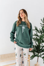 Load image into Gallery viewer, Merry Christmas Bow | (GREEN) FULL LENGTH SWEATSHIRT