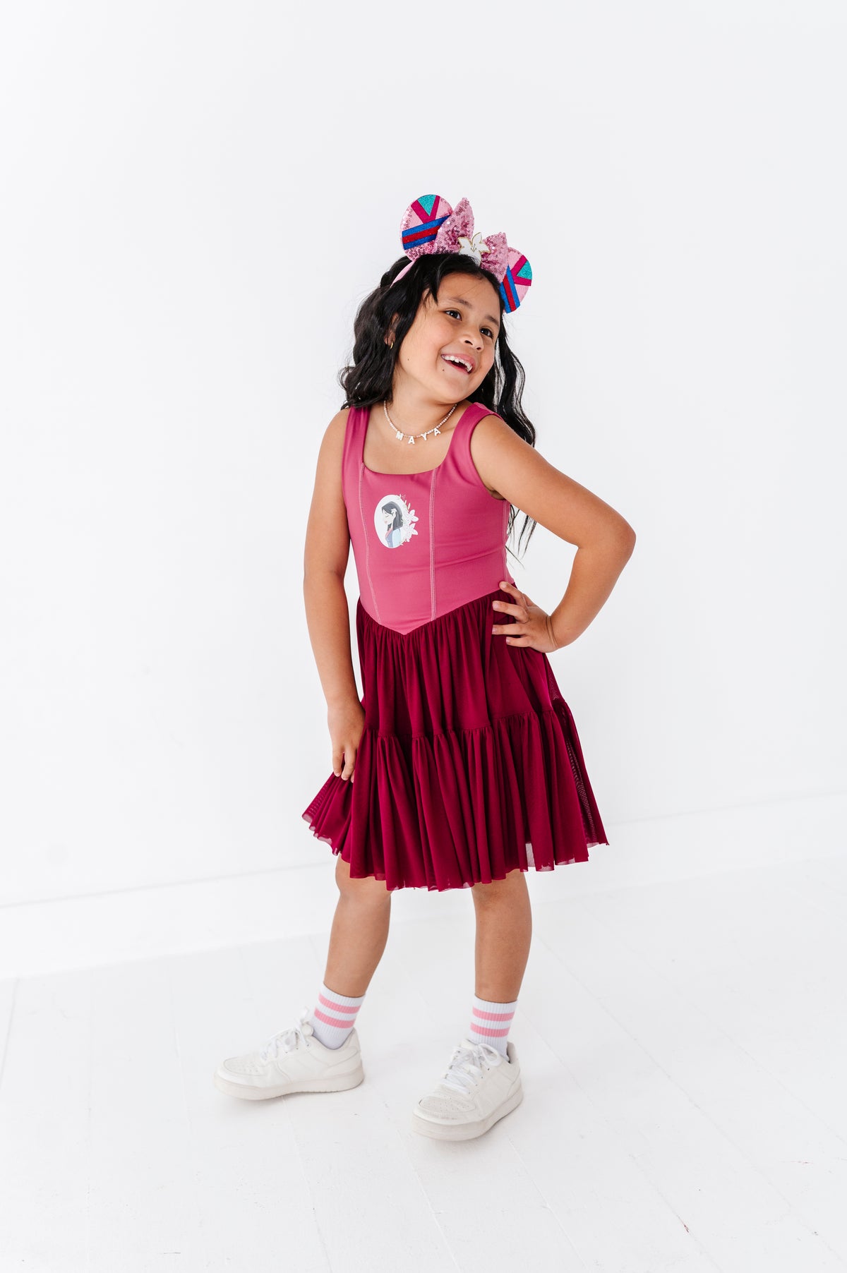 Mulan (KIDS) | Wine Mesh DRESS