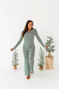 Green Stripes | Women’s PJ TOP