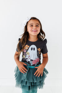 BOHO GHOSTIE | Ruffle Graphic Tee (Charcoal)