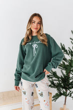 Load image into Gallery viewer, Merry Christmas Bow | (GREEN) FULL LENGTH SWEATSHIRT