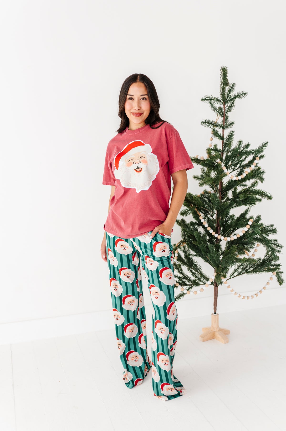 GREEN Santa Stripes | WOMEN'S Pants