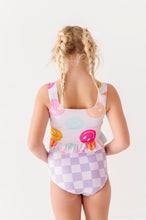 Load image into Gallery viewer, Smilies + Check: Ruffle TWO-PIECE Tankini