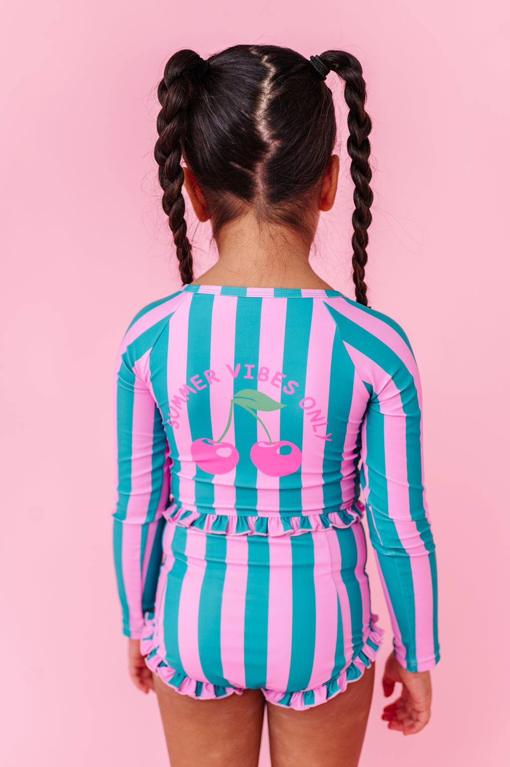 Cabanna Stripes | 1/4th ZIP RASHGUARD 2-PIECE