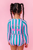 Cabanna Stripes | 1/4th ZIP RASHGUARD 2-PIECE