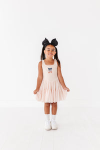 Pumpkin Bow TAN | (KIDS) Mesh DRESS