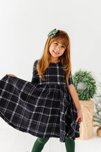 Load image into Gallery viewer, Black Plaid | Scoop Back Dress