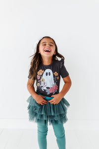 BOHO GHOSTIE | Ruffle Graphic Tee (Charcoal)