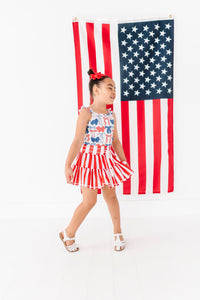 Red, White + BOW | Ribbed Tank