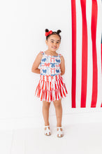 Load image into Gallery viewer, Red, White + BOW | Ribbed Tank