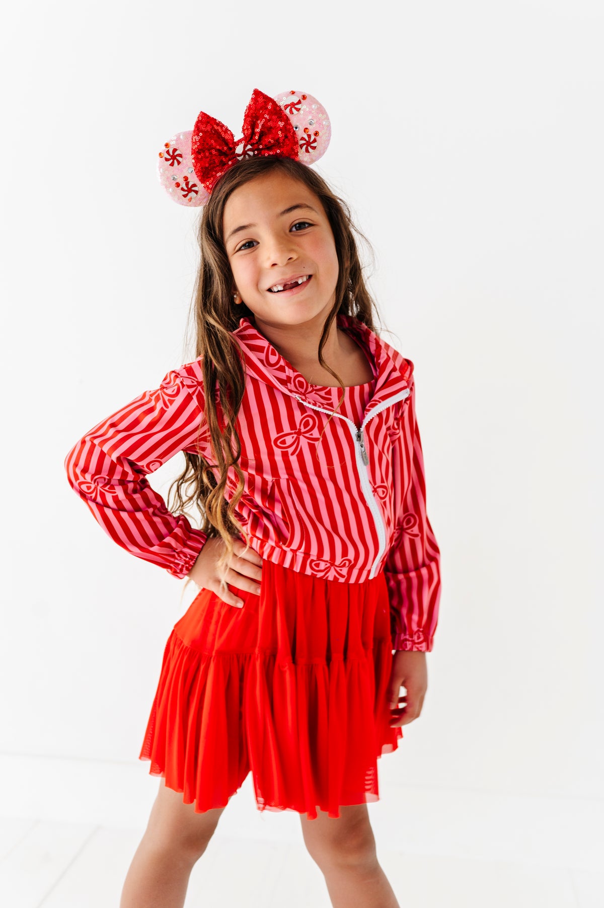 Merry Mouse Bows | KIDS Cropped Hoodie