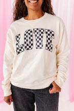 Load image into Gallery viewer, Checkered ‘LOVE’ | ADULT Sweatshirt