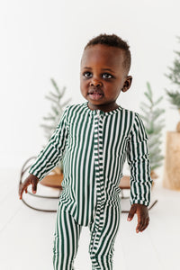 Green Stripes | ZIP ROMPER