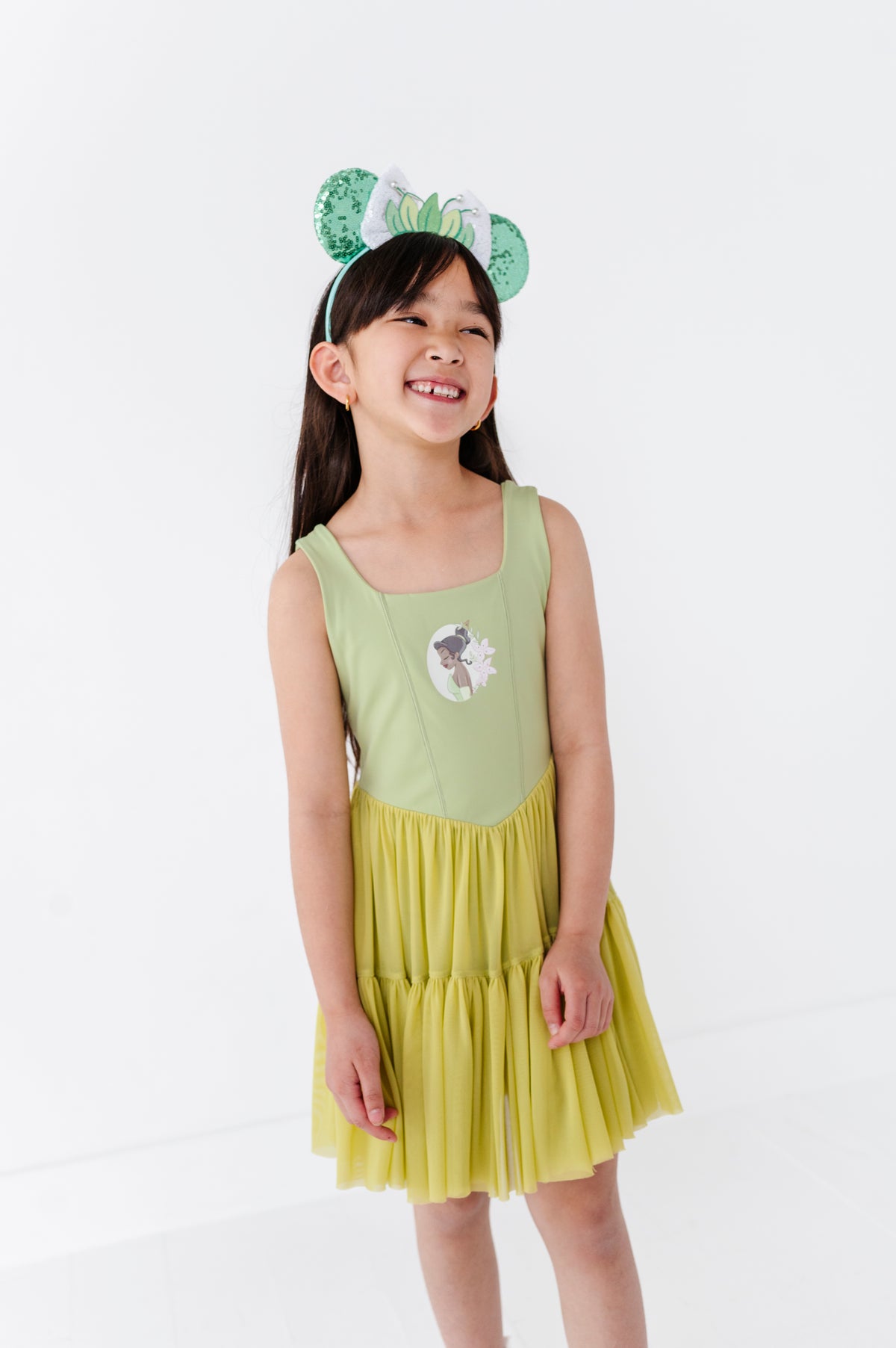 Tiana (KIDS) | Pistachio Mesh DRESS