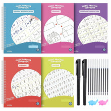 Load image into Gallery viewer, Magic Grooved Writing Practice for Kids (5 Books and Pens!)