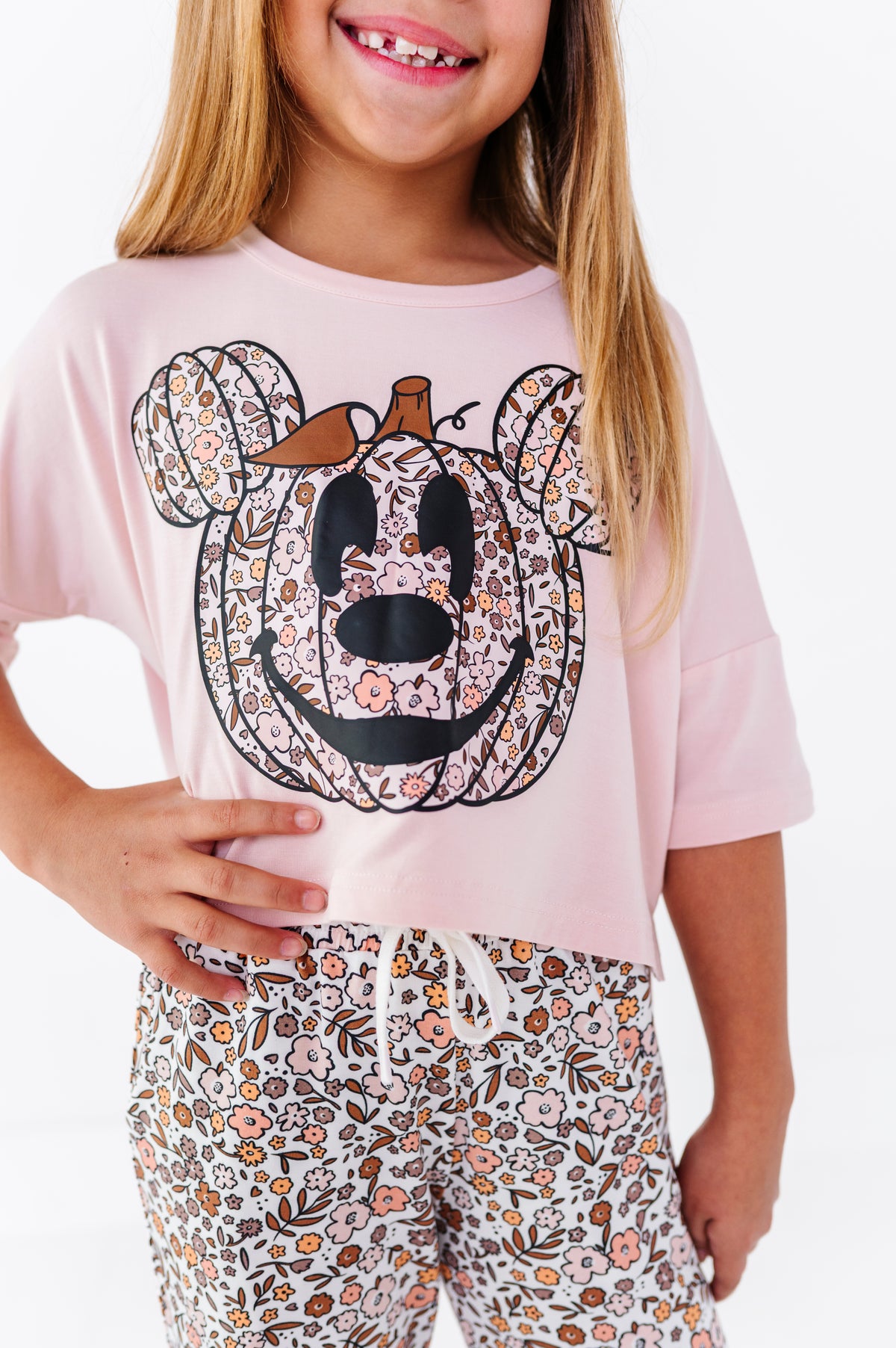Floral Mickey Pumpkin| BAMBOO PANT SET
