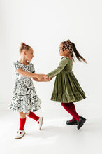 Load image into Gallery viewer, Cream Preppy Bow | Collard Twirl Dress