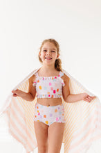 Load image into Gallery viewer, Painted Dotty: Ruffle Bandeau TWO-PIECE