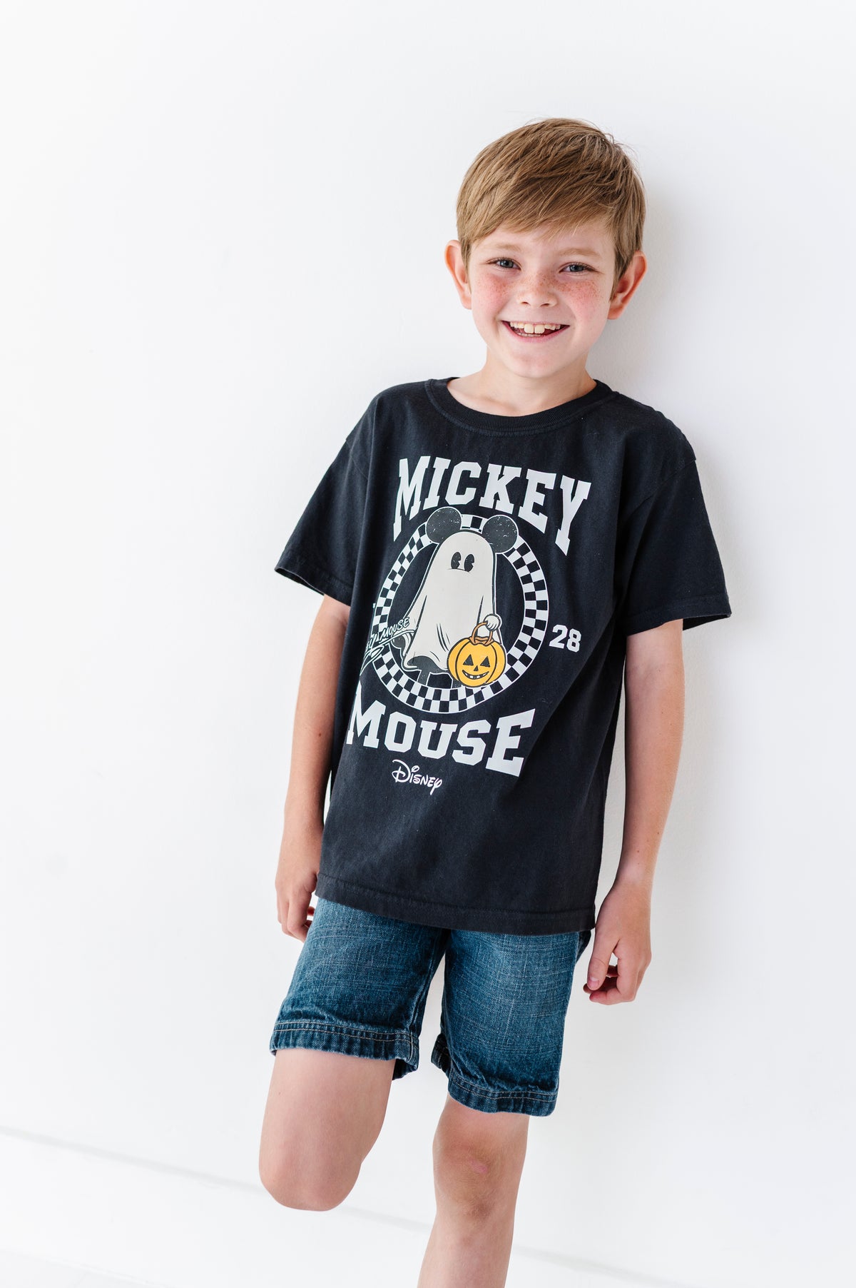 Mickey Check Ghost | KIDS TEE