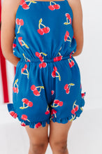 Load image into Gallery viewer, Very Cherry (NAVY) | Ruffle Romper