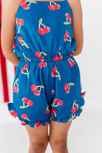 Very Cherry (NAVY) | Ruffle Romper