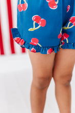Load image into Gallery viewer, Very Cherry (NAVY) | Ruffle Romper