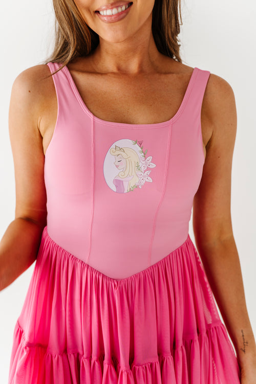 Aurora (ADULT) | Fuchia Mesh DRESS