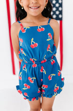 Load image into Gallery viewer, Very Cherry (NAVY) | Ruffle Romper
