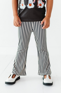 Vertical Black + White Stripe | RIB FLARES (10 yrs ONLY left)